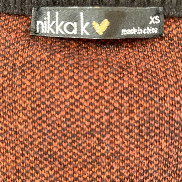 Nikkak Black Sweater Orange Butterflies Juniors XS - Picture 3 of 8